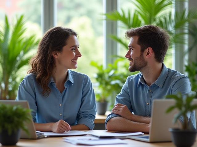 Студент и преподаватель проводят индивидуальное занятие в уютной обстановке